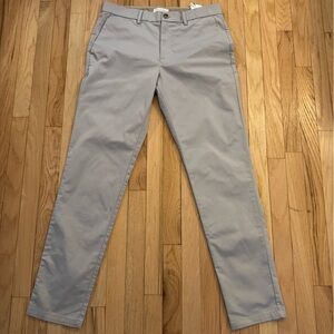 Men's Gray Silver Chino Dress Pant Slim
